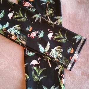 🌴Emily Hsu Large Flamingo Leggings🌴